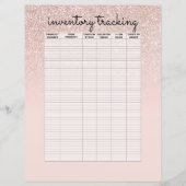 Roos Gold Pink Glitter Ombre Business Inventory (Voorkant)
