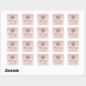 Roos Gold Pink Glitter Ombre Klant Hartelijk dank Vierkante Sticker (Vel)