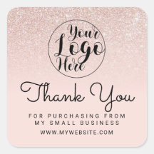 Roos Gold Pink Glitter Ombre Klant Hartelijk dank