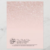 Roos Gold Pink Glitter Ombre Lash Client Record (Achterkant)