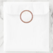 Roos Gold Pink Glitter - Persoonlijk voordeel Ronde Sticker (Tas)
