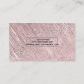 Roos Gold Pink Glitter Sparkle Glam Moderne Chic Visitekaartje (Achterkant)