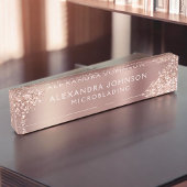 Roos Gold Pink Glitter Sparkle Microblading Brows Naambordje