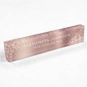 Roos Gold Pink Glitter Sparkle Microblading Brows Naambordje