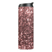  Roos Gold Pink Glitter Sparkle Thermosbeker (Gedraaid links)