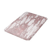 Roos Gold Pink Glitter Sparkly Marble Glam Trendy Badmat (Gekanteld)