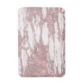 Roos Gold Pink Glitter Sparkly Marble Glam Trendy Badmat (Voorkant Verticaal)
