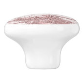 Roos Gold Pink Glitter Sparkly Marble Glam Trendy Keramische Knop (Zijkant)