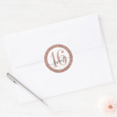 Roos Gold Pink Glitter Sweet 16 Favor Sticker Seal (Envelop)