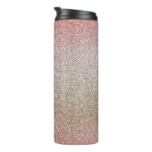 Roos Gold Pink Glitter Thermosbeker (Geroteerd rechts)