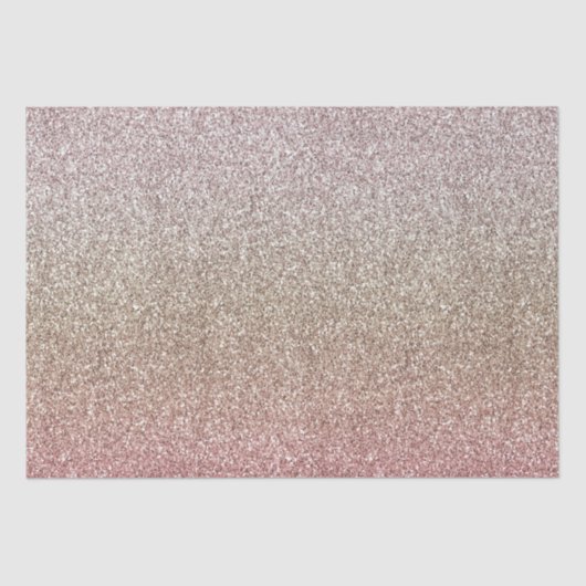 Roos Gold Pink Glitter Tissuepapier (Voorkant)