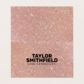 Roos Gold Pink Glitter Trendy Nails Lashes Visitekaartje (Buitenkant ongevouwen)