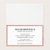 Roos Gold Pink Glitter Trendy Nails Lashes Visitekaartje (Binnenkant ongevouwen)