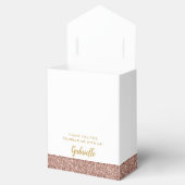 Roos Gold Pink Glitter XOXO Birthday Mitzvah Bedankdoosjes (Geopend)