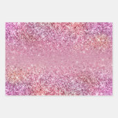 Roos Gold Pink Gold Glitter Sparkle Inpakpapier Vel (Voorkant 3)