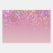 Roos Gold Pink Gold Glitter Sparkle Inpakpapier Vel (Voorkant)
