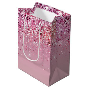 Roos Gold Pink Gold Glitter Sparkle Medium Cadeauzakje