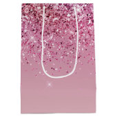 Roos Gold Pink Gold Glitter Sparkle Medium Cadeauzakje (Achterkant)