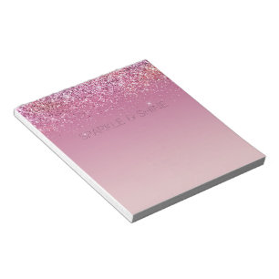 Roos Gold Pink Gold Glitter Sparkle Notitieblok