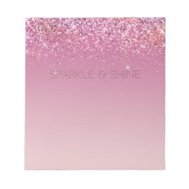 Roos Gold Pink Gold Glitter Sparkle Notitieblok