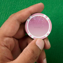 Roos Gold Pink Gold Glitter Sparkle Poker Chips