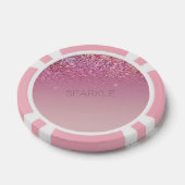 Roos Gold Pink Gold Glitter Sparkle Poker Chips (Enkel)
