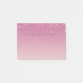 Roos Gold Pink Gold Glitter Sparkle Post-it® Notes (Voorkant)