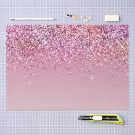 Roos Gold Pink Gold Glitter Sparkle Tissuepapier (Craft)