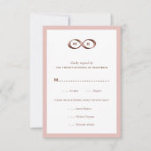 Roos Gold Pink Infinity Hand Clasp Wedding RSVP Ca (Voorkant)