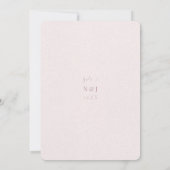 Roos Gold Pink laat glam Dress Vrijgezellenfeest Kaart (Achterkant)