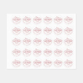 Roos Gold Pink Las Vegas Birthday Custom Favor Labels (Vel)