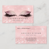 Roos Gold Pink Lashes ExAttentie Makeup Eye Glitte Afsprakenkaartje (Voorkant / Achterkant)