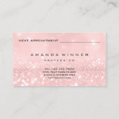 Roos Gold Pink Lashes ExAttentie Makeup Eye Glitte Afsprakenkaartje (Achterkant)