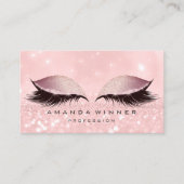 Roos Gold Pink Lashes ExAttentie Makeup Eye Glitte Afsprakenkaartje (Voorkant)