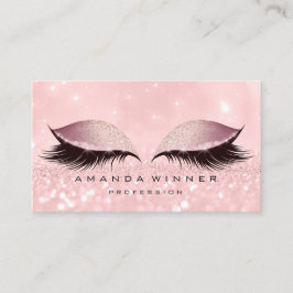 Roos Gold Pink Lashes ExAttentie Makeup Eye Glitte Afsprakenkaartje