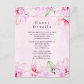 Roos Gold & Pink Magnolia geometrische gastgegeven Informatiekaartje (Voorkant)