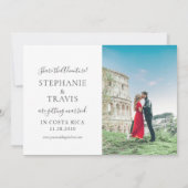 Roos Gold Pink Map Destination Travel Weddenschap  Save The Date (Achterkant)