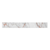 Roos Gold Pink Marble Carrara White - wit Satijnen Lint (Voorkant)