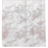 Roos Gold Pink Marble Modern Chic Trendy Douchegordijn (Voorkant)