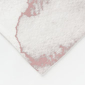 Roos Gold Pink Marble Modern Chic Trendy Fleece Deken (Hoek)