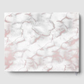 Roos Gold Pink Marble Modern Chic Trendy Party Gastenboek (Achterkant)
