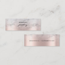Roos Gold Pink Marble Script Earning-weergavekaart