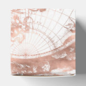 Roos Gold Pink Metaal Glitter Antiek Wereldkaart Bedankdoosjes (Bovenkant)