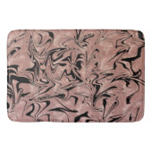 Roos Gold Pink Metallic Marmer Swirl Badmat (Voorkant)