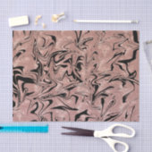 Roos Gold Pink Metallic Marmer Swirl Tissuepapier (Craft)