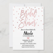 Roos Gold Pink Modern Script Vrijgezellenfeest Kaart (Voorkant)