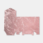 Roos Gold Pink Modern Trendy Glam Marble Chic Bedankdoosjes (Uitgevouwen)