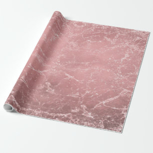Roos Gold Pink Modern Trendy Glam Marble Chic Cadeaupapier