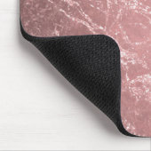 Roos Gold Pink Modern Trendy Glam Marble Chic Muismat (Hoek)