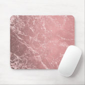 Roos Gold Pink Modern Trendy Glam Marble Chic Muismat (Met muis)
